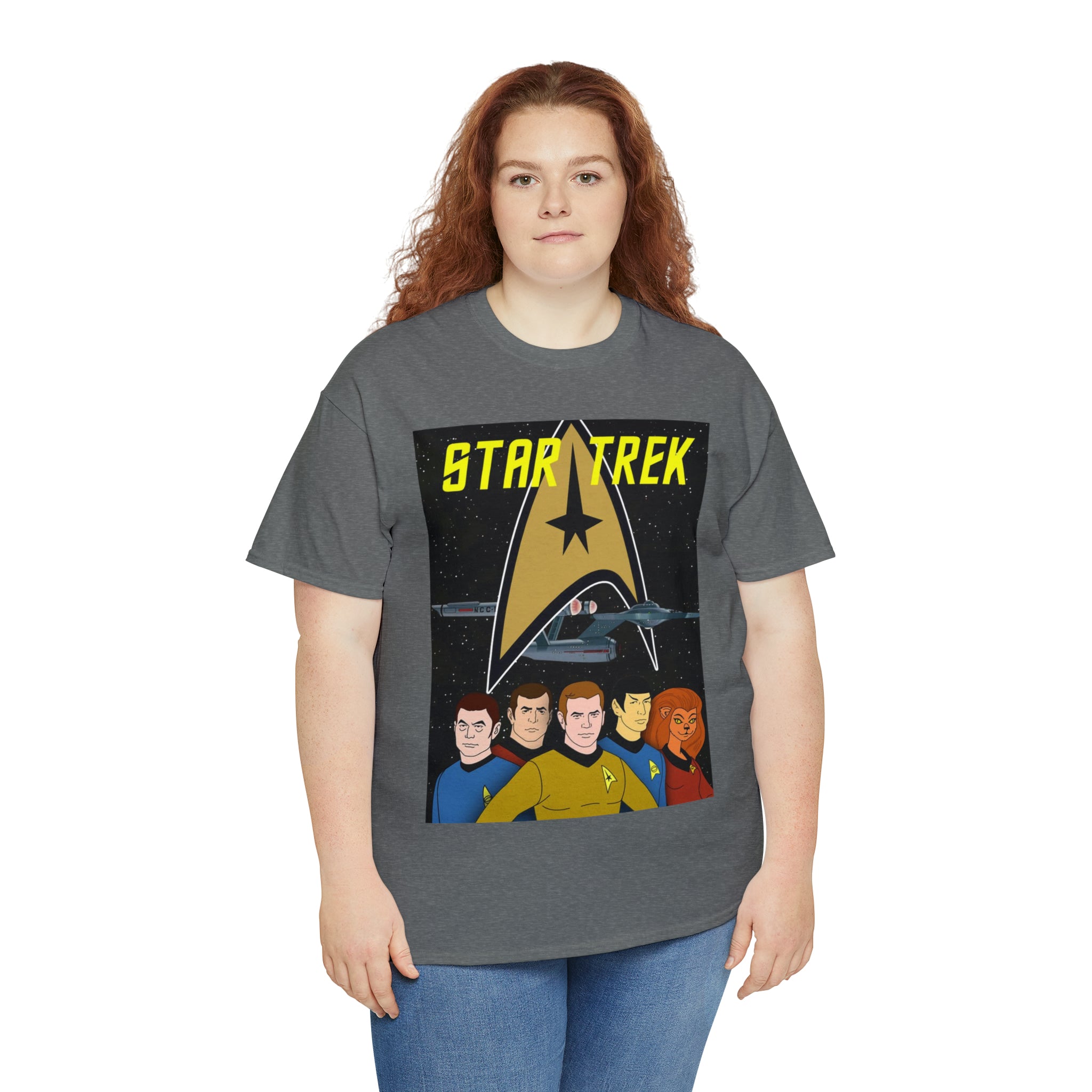 Star Trek Cartoon- Unisex Heavy Cotton T-Shirt - Creations by Chris and Carlos